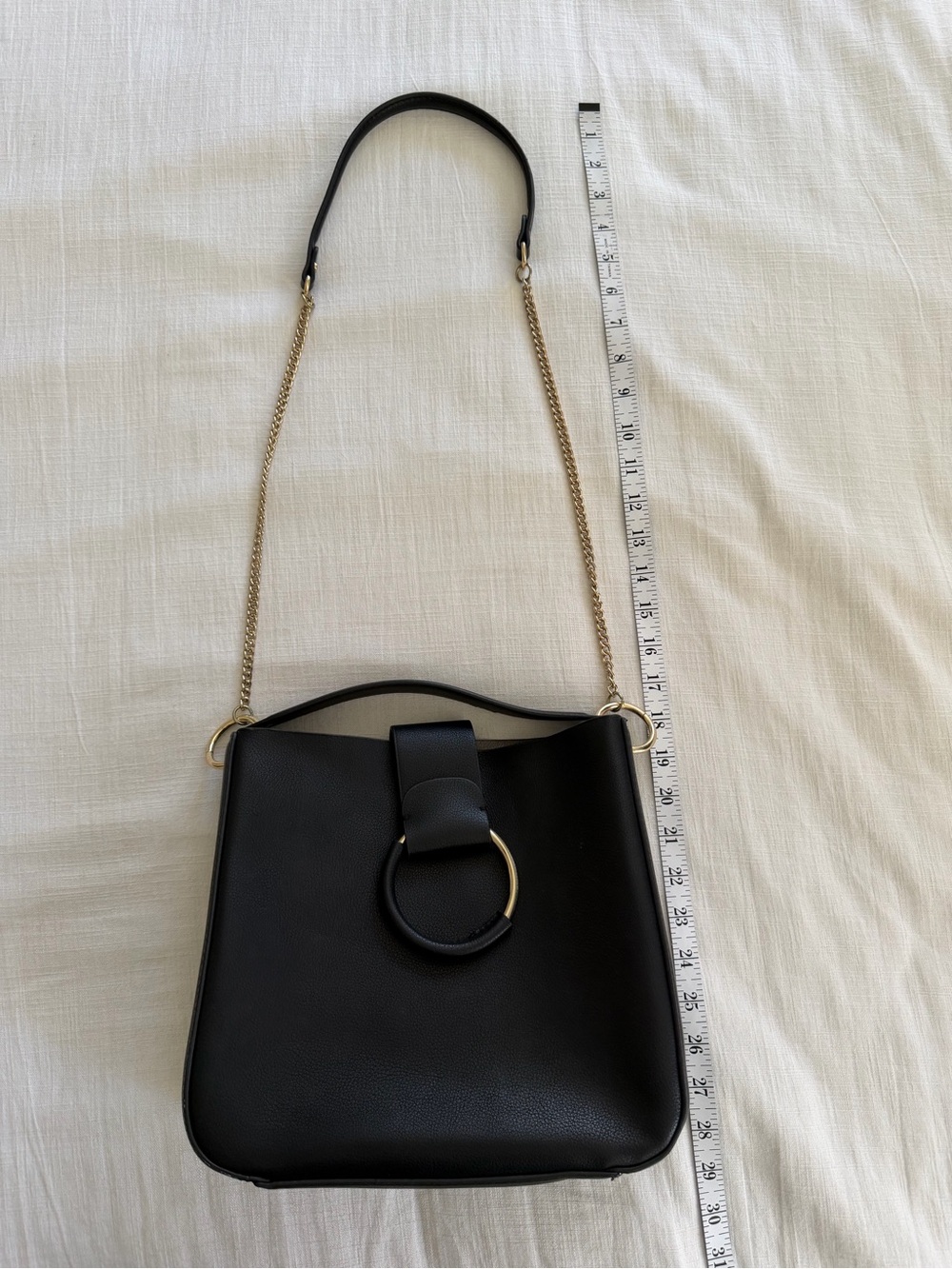Zara Black Purse With Ring Closure - Picture 5 of 8